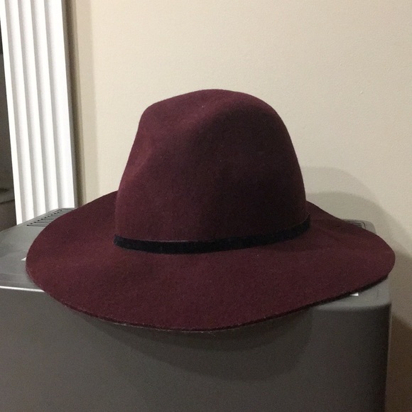 burgundy wool hat